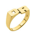 Shangjie OEM Custom alloy pattern letter rings for men gold plated rings jewelry trendy rings